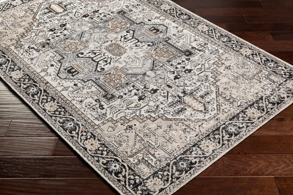 Liana Machine Washable Oriental Boho Beige Rug - Image 7