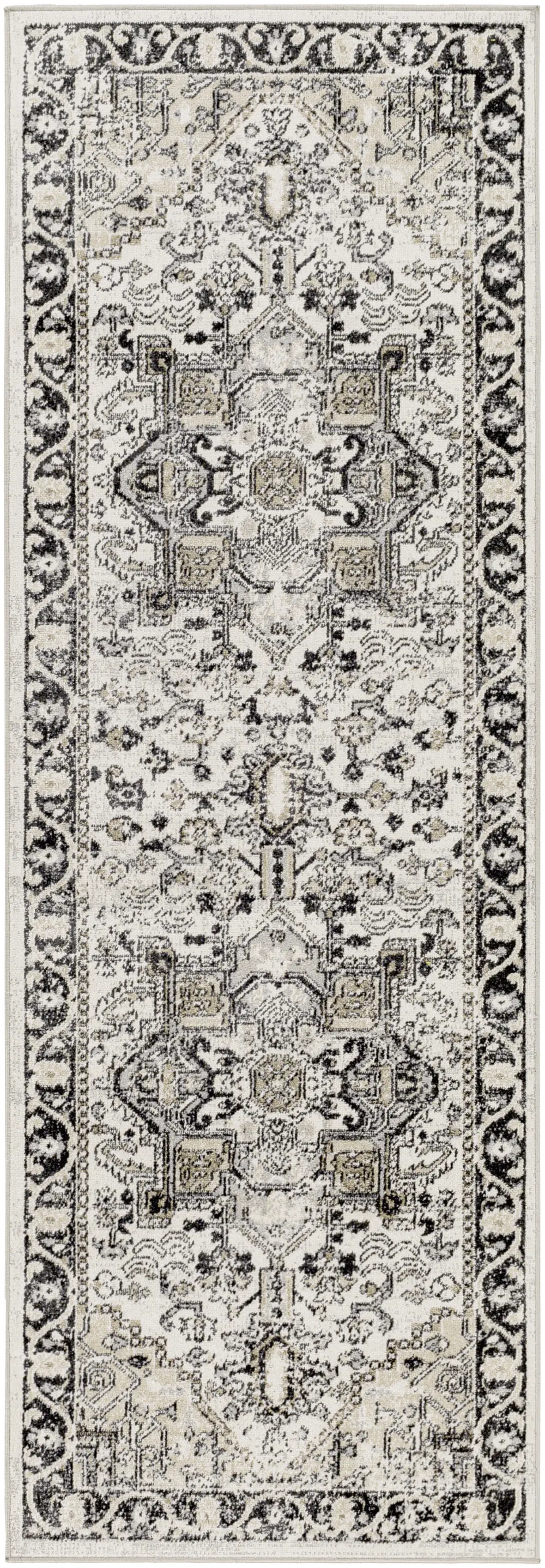 Liana Machine Washable Oriental Boho Beige Rug - Image 8