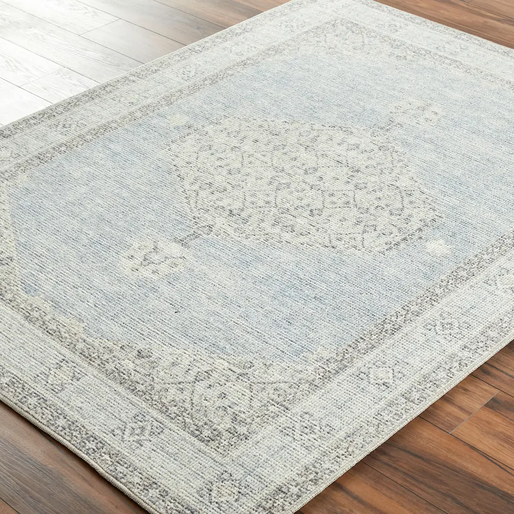 Lila Becki Owens X Livabliss Vintage Oriental Boho Denim/Ivory Rug - Image 3