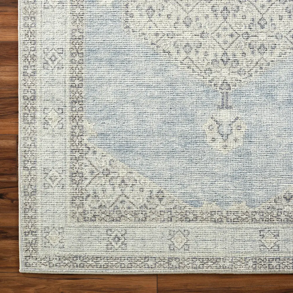 Lila Becki Owens X Livabliss Vintage Oriental Boho Denim/Ivory Rug - Image 5