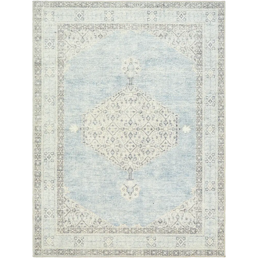 Lila Becki Owens X Livabliss Vintage Oriental Boho Denim/Ivory Rug - Image 6