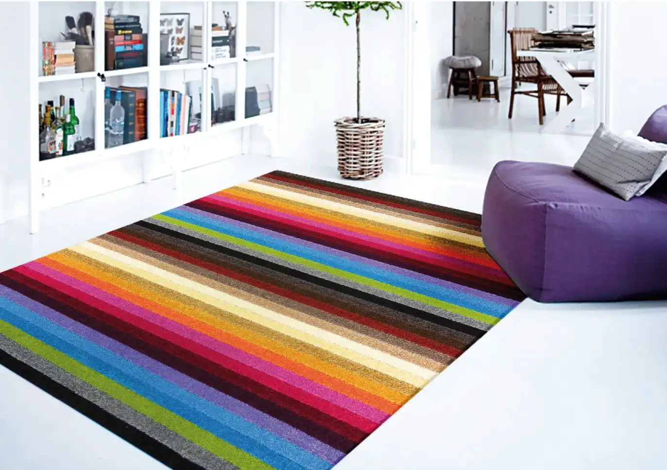 Linea Washable Rainbow Rug