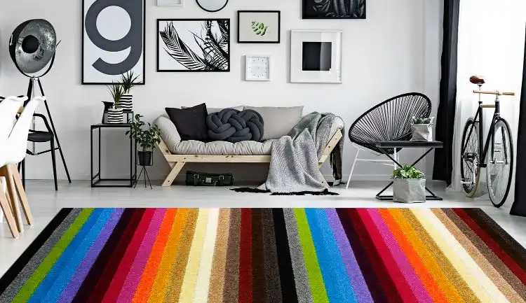 Linea Washable Rainbow Rug - Image 5