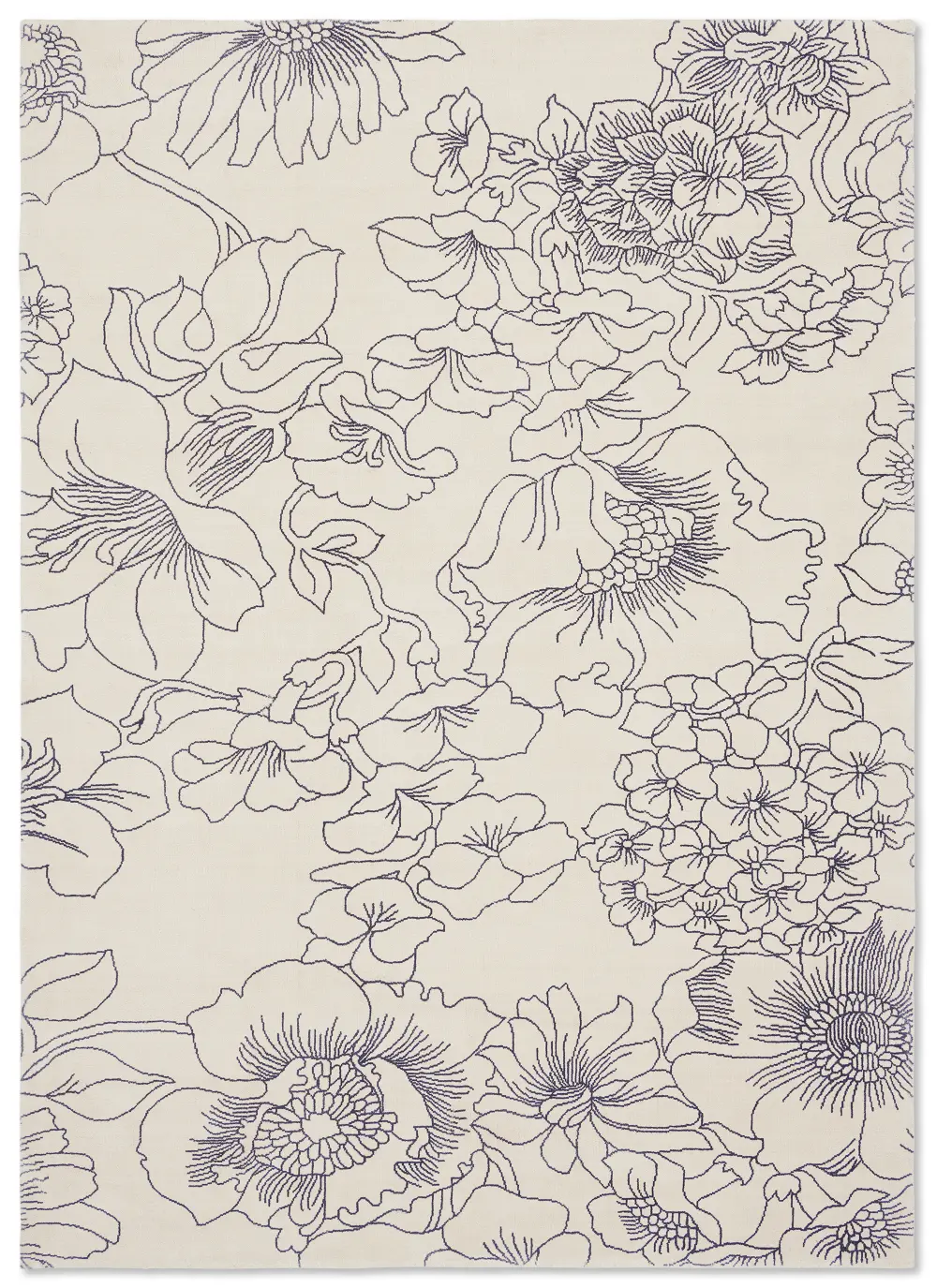 Linear Floral Ted Baker Blue 162508 Rug - Image 4