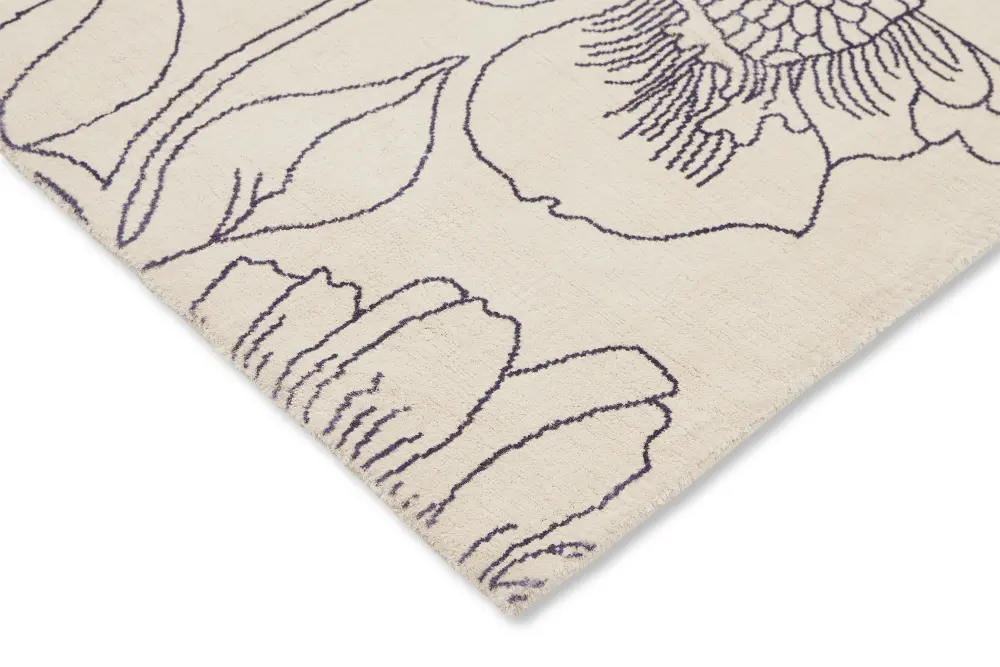 Linear Floral Ted Baker Blue 162508 Rug - Image 6