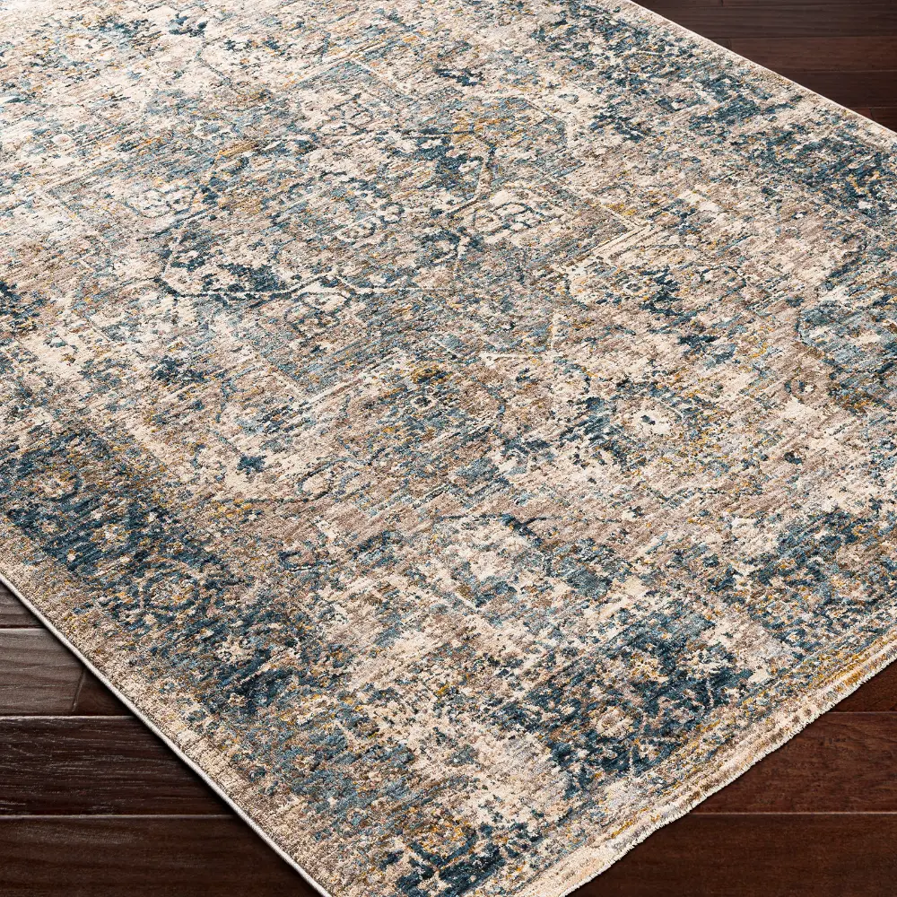 Livabliss Anabel Vintage Traditional Oriental Boho Beige/Blue Rug - Image 2