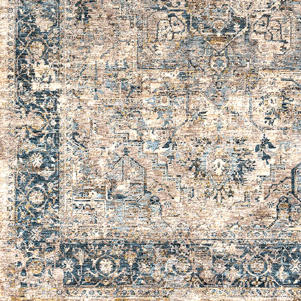 Livabliss Anabel Vintage Traditional Oriental Boho Beige/Blue Rug - Image 6