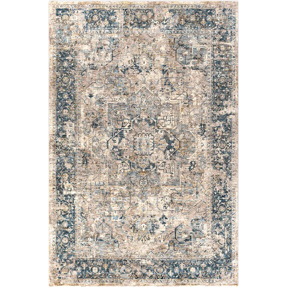 Livabliss Anabel Vintage Traditional Oriental Boho Beige/Blue Rug - Image 8
