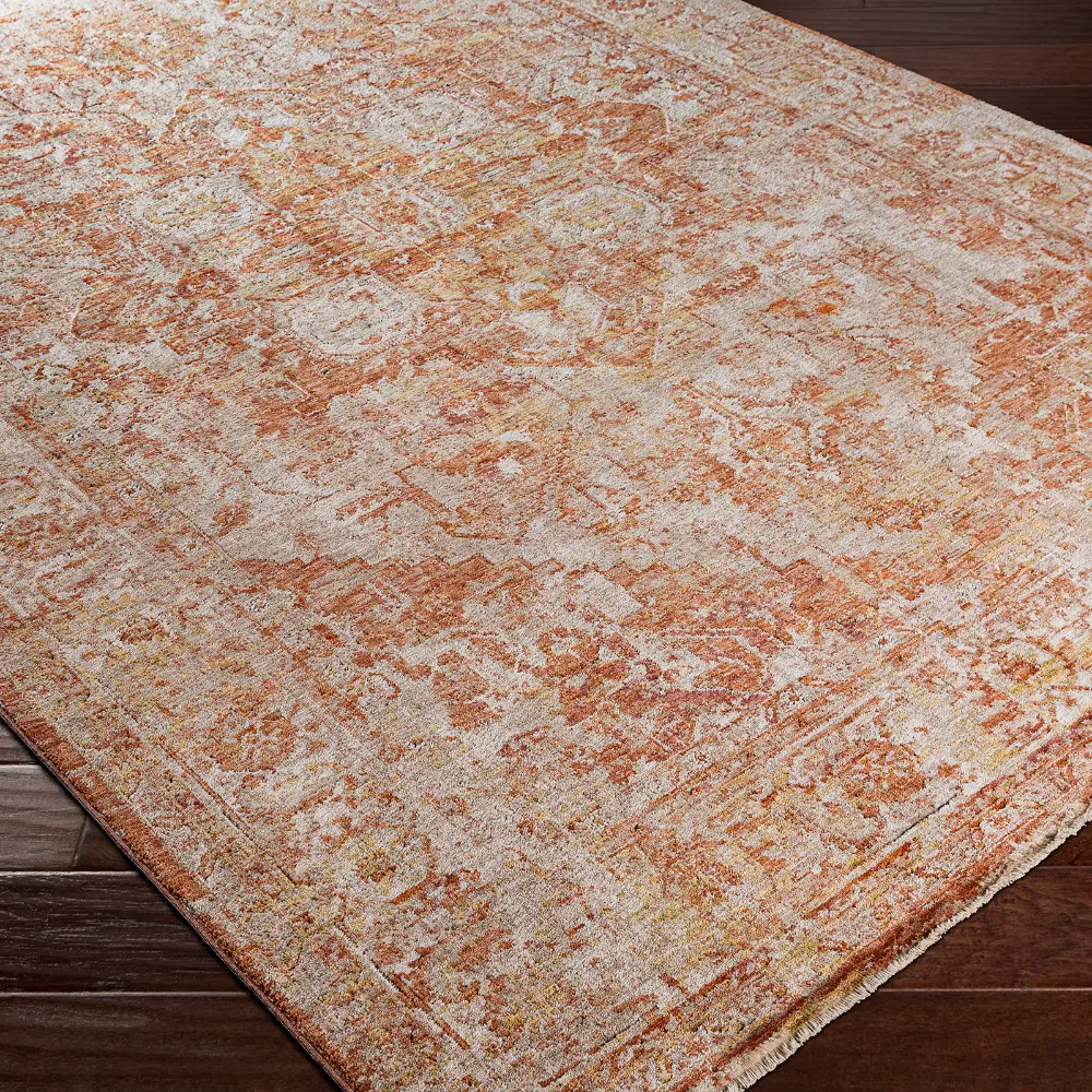Livabliss Maribel Vintage Traditional Oriental Boho Rust/Cream Rug - Image 2