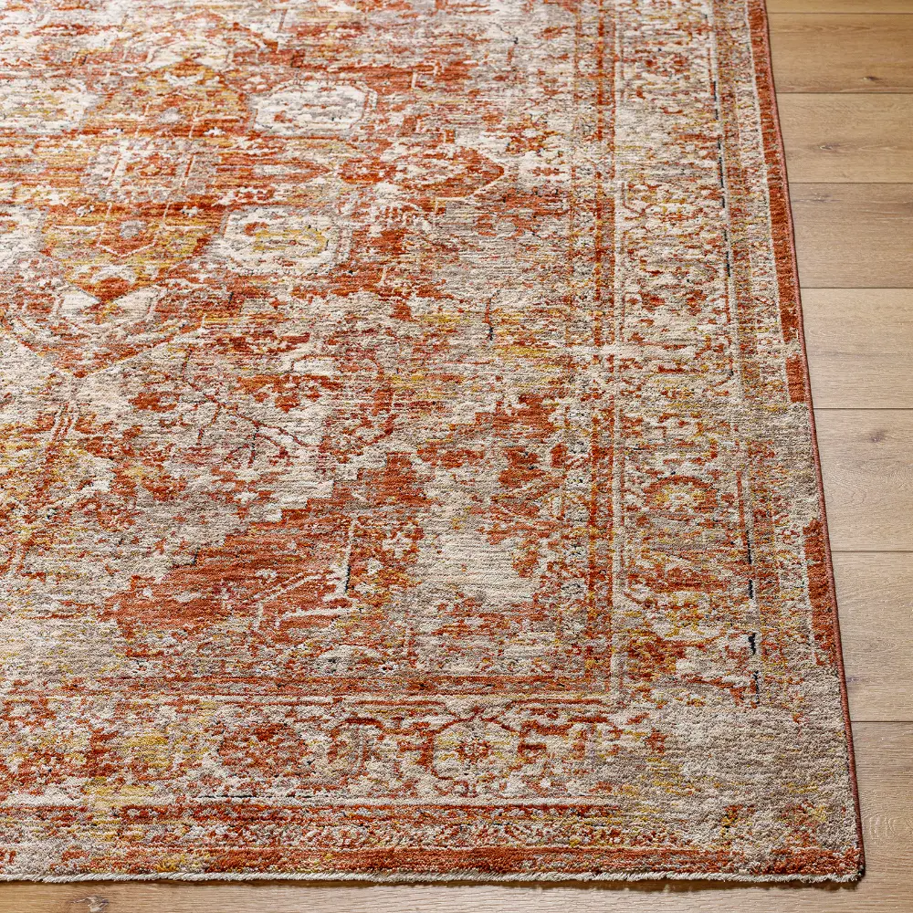 Livabliss Maribel Vintage Traditional Oriental Boho Rust/Cream Rug - Image 4