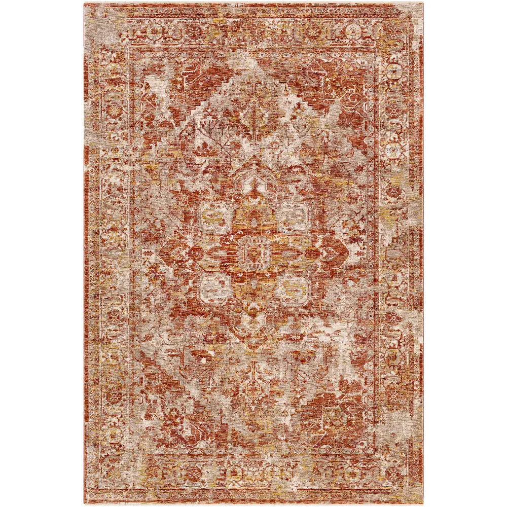 Livabliss Maribel Vintage Traditional Oriental Boho Rust/Cream Rug - Image 8