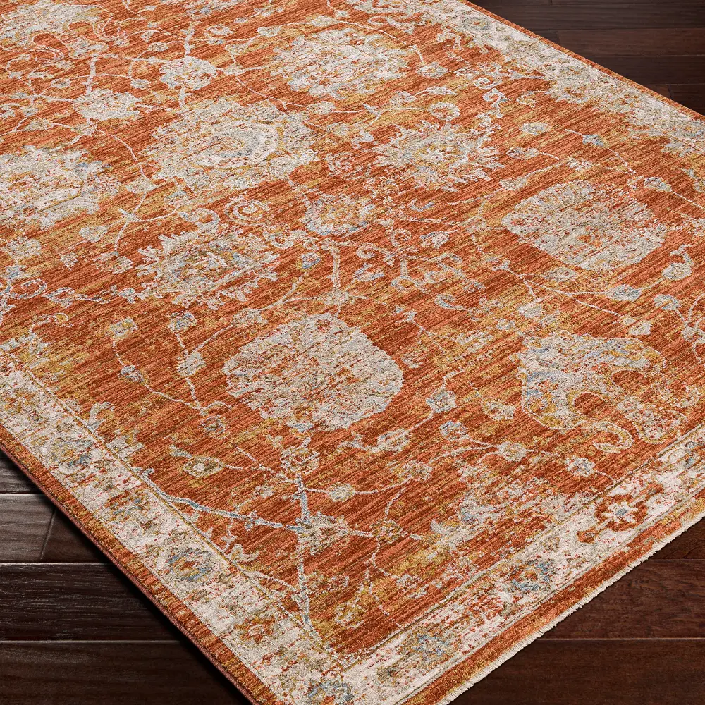 Livabliss Mirade Vintage Traditional Oriental Boho Rust Rug - Image 5