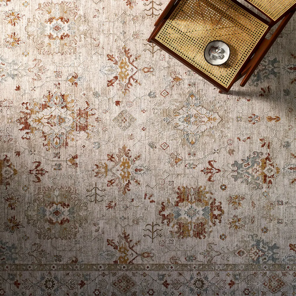 Livabliss Savarde Vintage Traditional Oriental Boho Light Beige Rug - Image 2