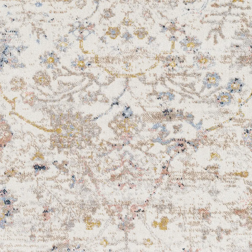 Livia Machine Washable Oriental Boho Ivory Rug - Image 3