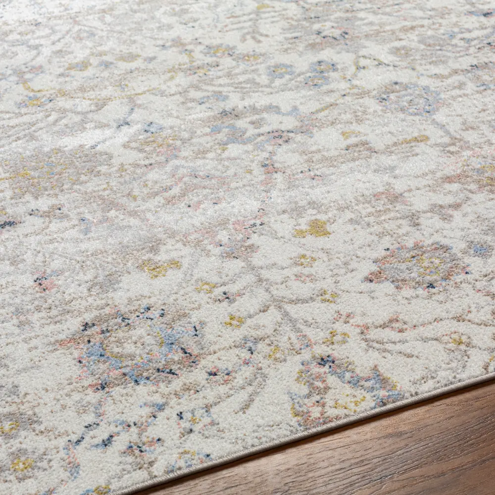 Livia Machine Washable Oriental Boho Ivory Rug - Image 8