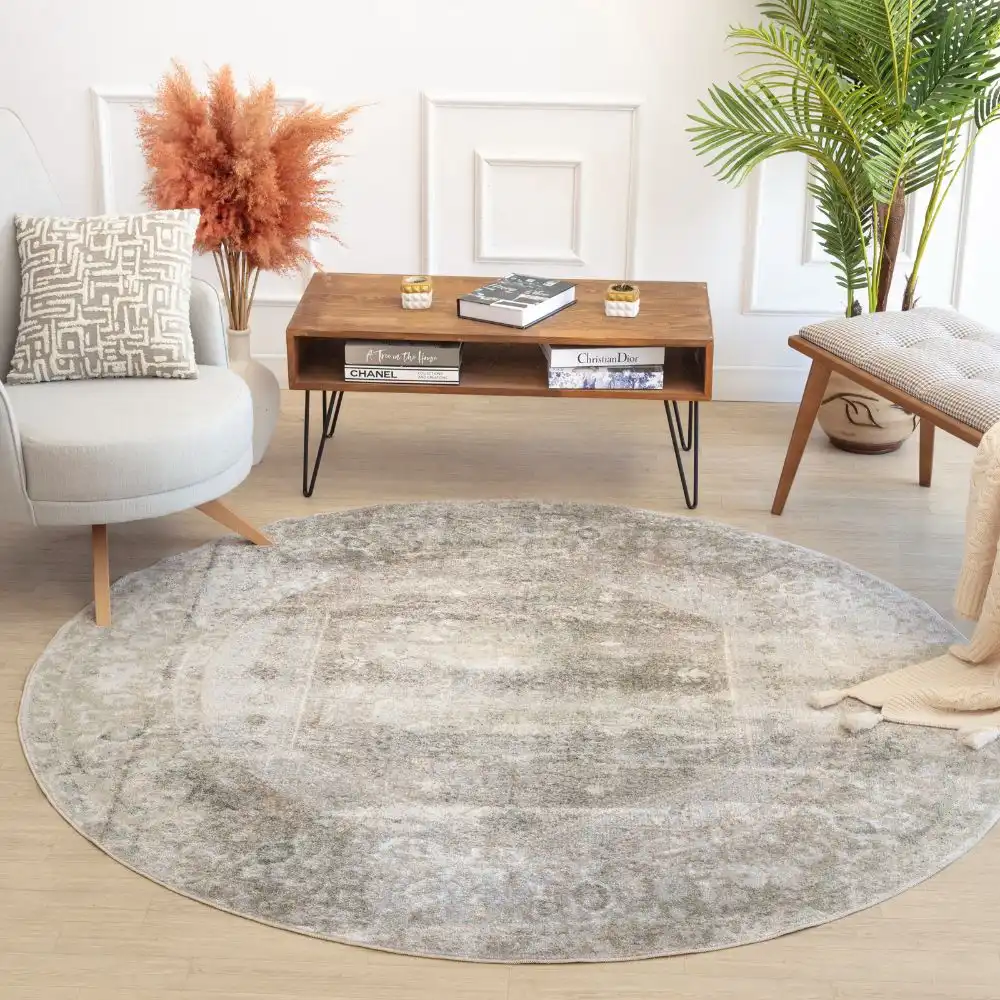 Boka Machine Washable Traditionnal Boho Camel Rug - Image 8