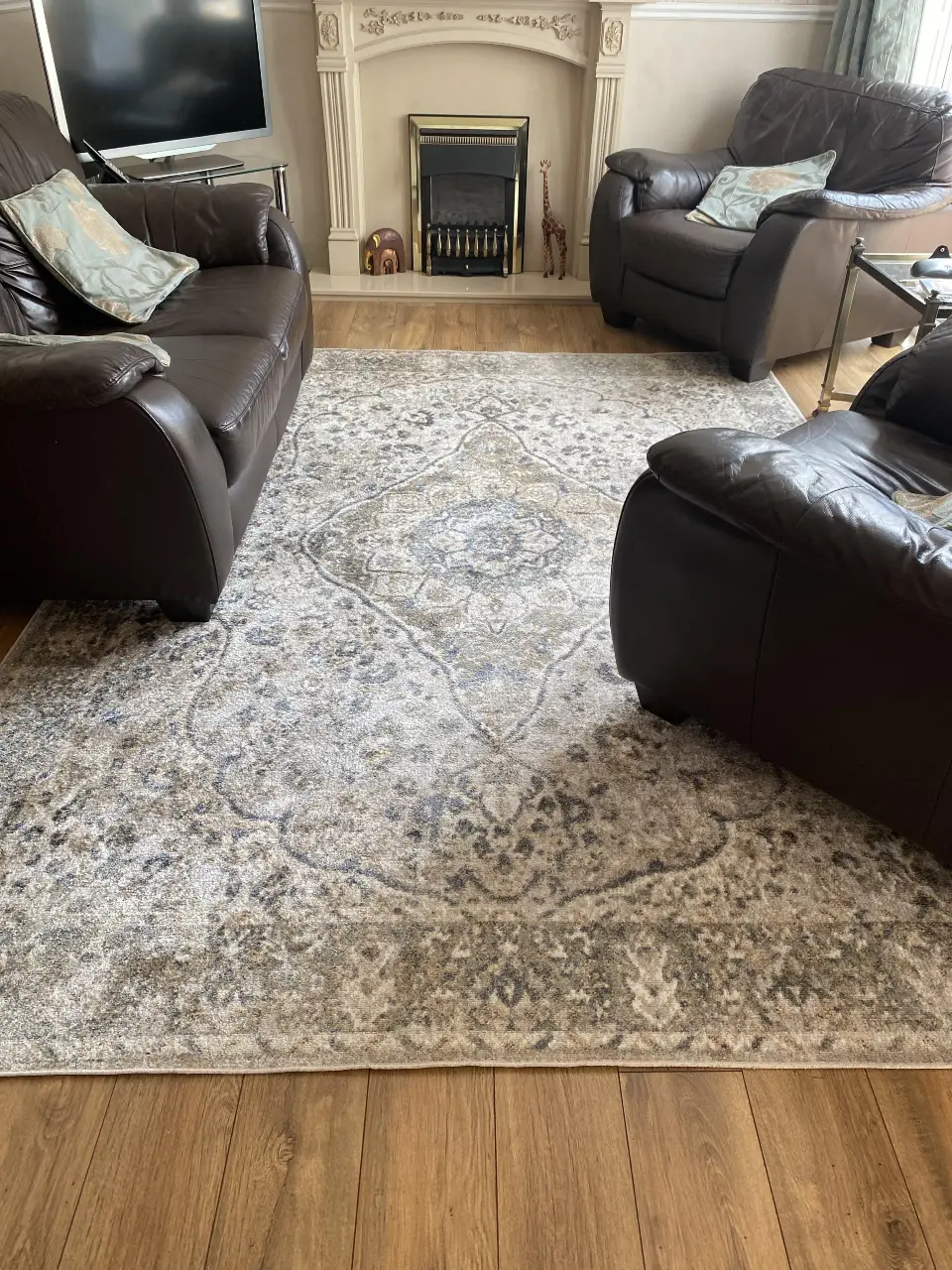 Celine Machine Washable Oriental Boho Camel Rug - Image 2
