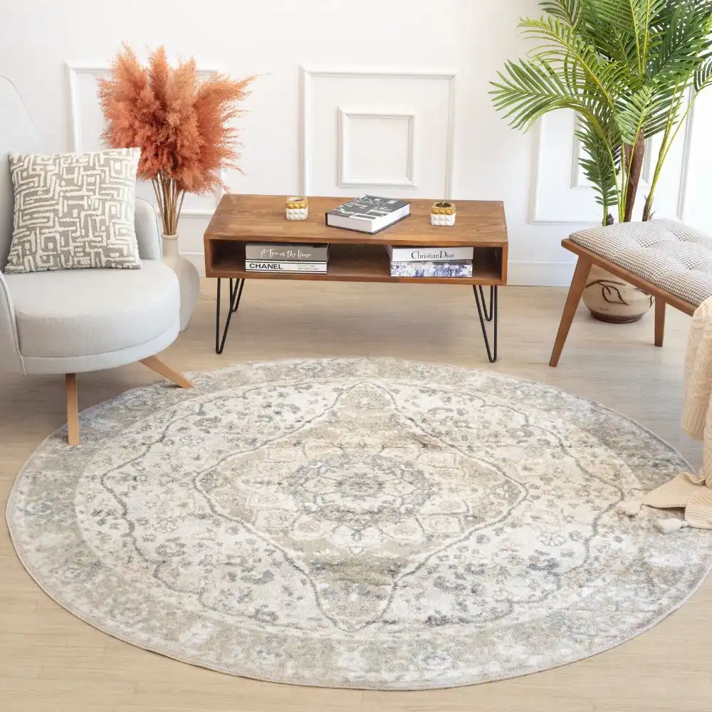 Celine Machine Washable Oriental Boho Camel Rug - Image 4
