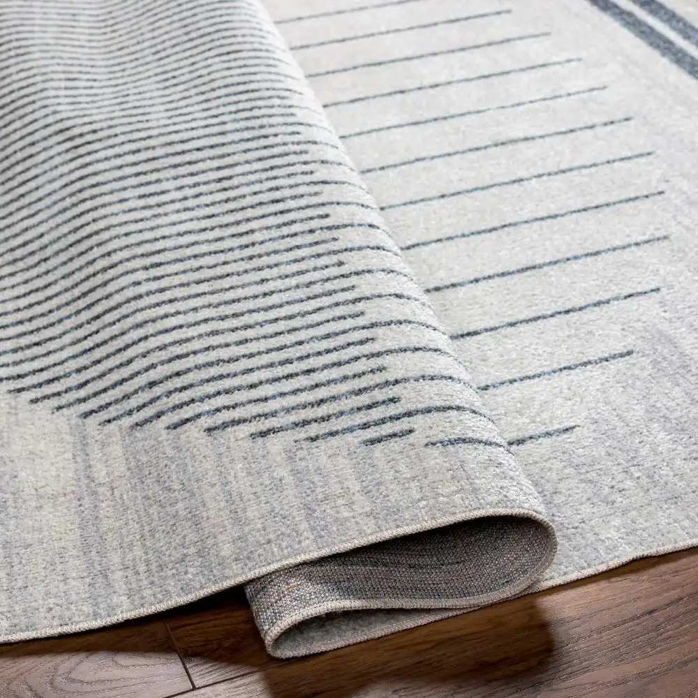 Enso Machine Washable Geometric Beige Rug - Image 6