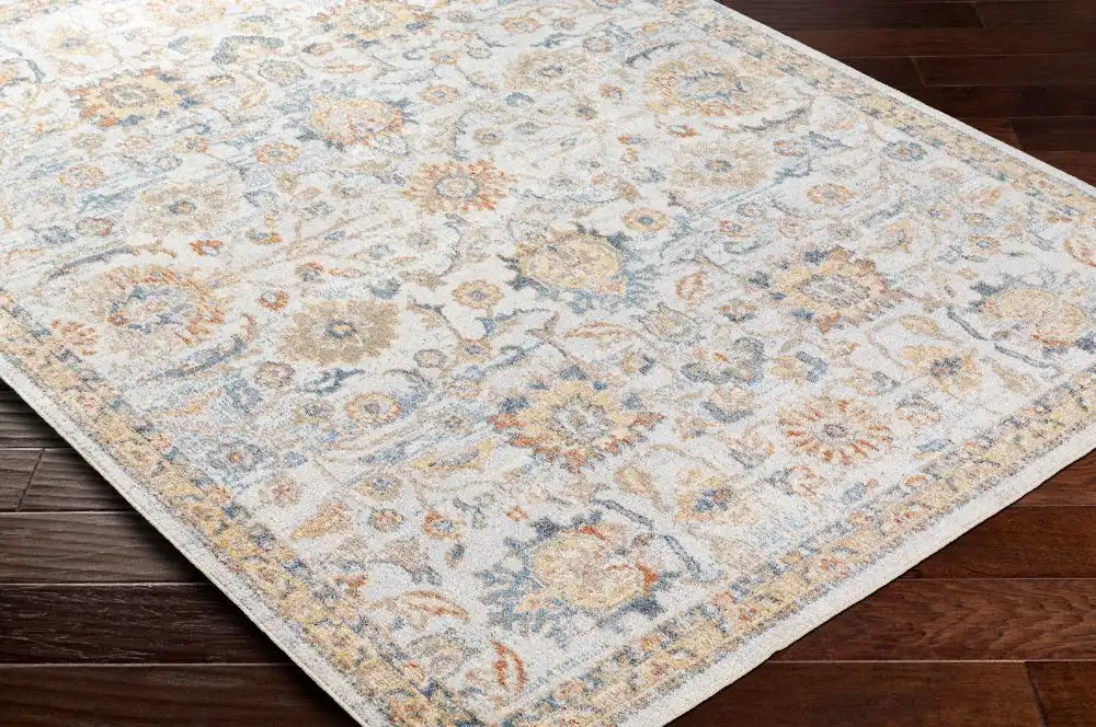 Esther Machine Washable Oriental Boho Grey/Oatmeal Rug - Image 3