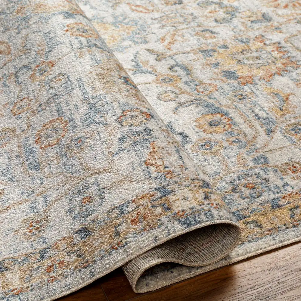 Esther Machine Washable Oriental Boho Grey/Oatmeal Rug - Image 4