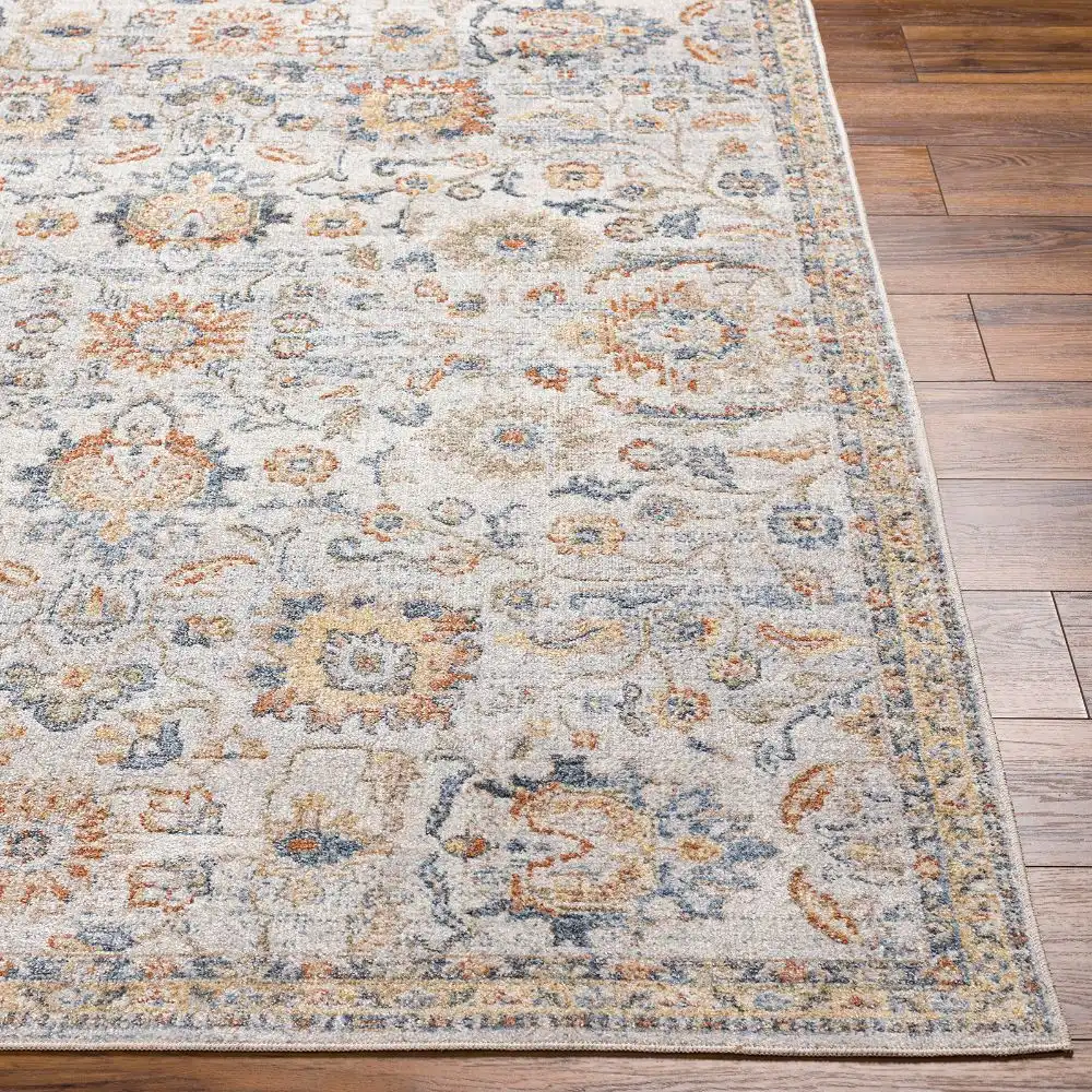 Esther Machine Washable Oriental Boho Grey/Oatmeal Rug - Image 8
