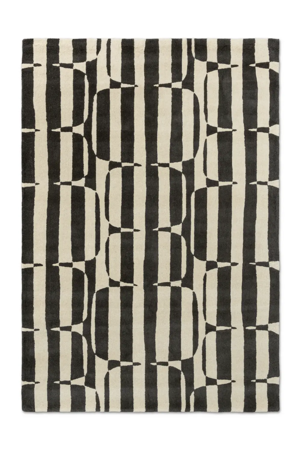 Lohko Stripe Charcoal 123105 Rug - Image 6