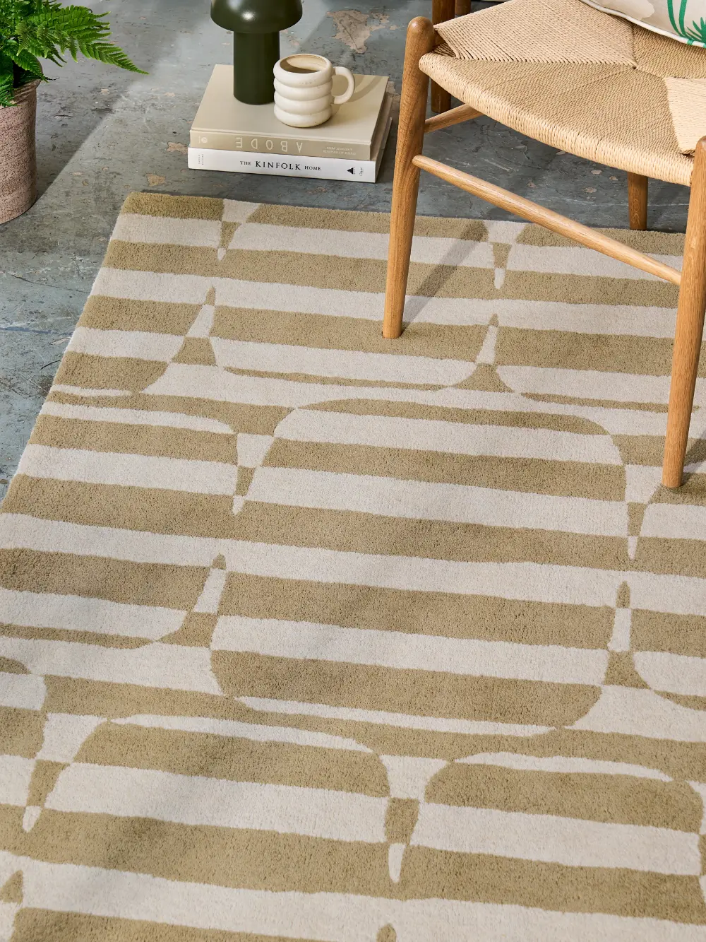 Lohko Stripe Pebble 123101 Rug - Image 2