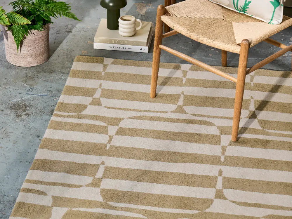 Lohko Stripe Pebble 123101 Rug - Image 3