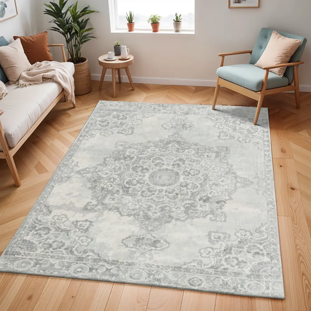 Lola Vintage Oriental Boho Cream Rug - Image 10