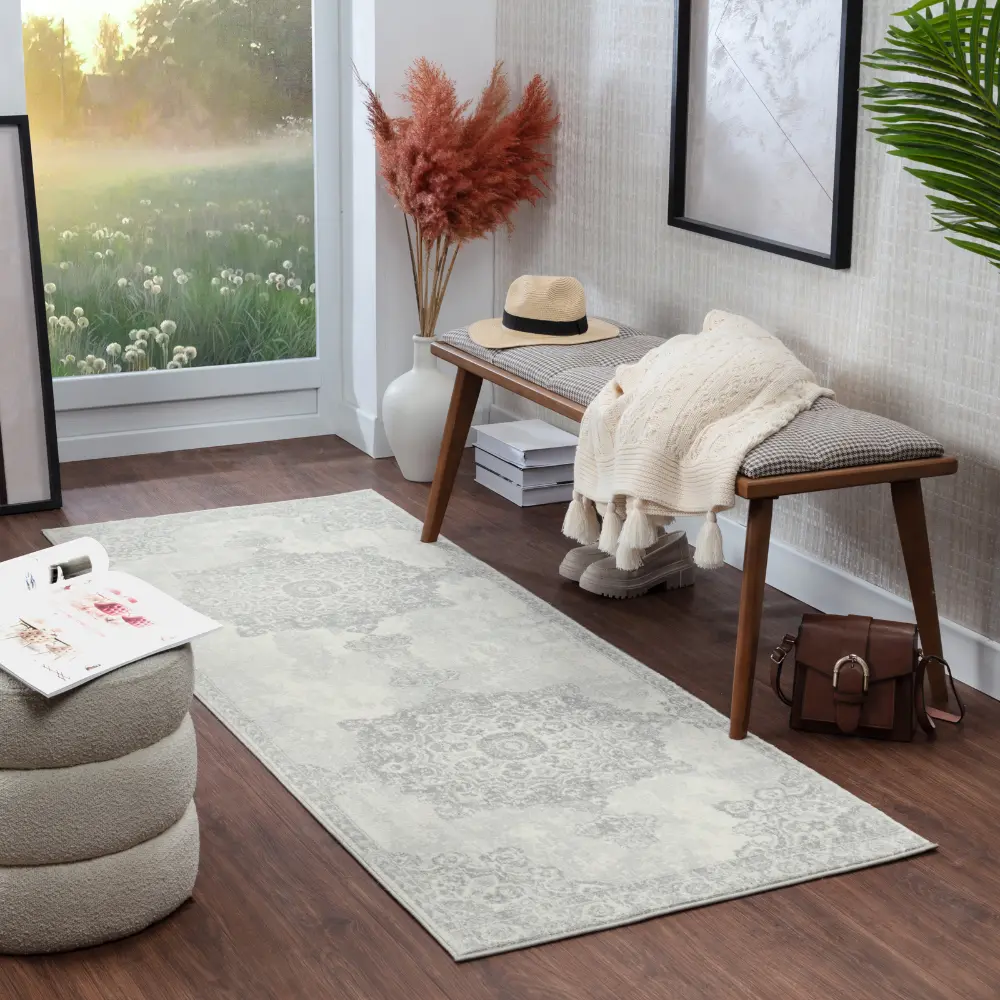 Lola Vintage Oriental Boho Cream Rug - Image 4