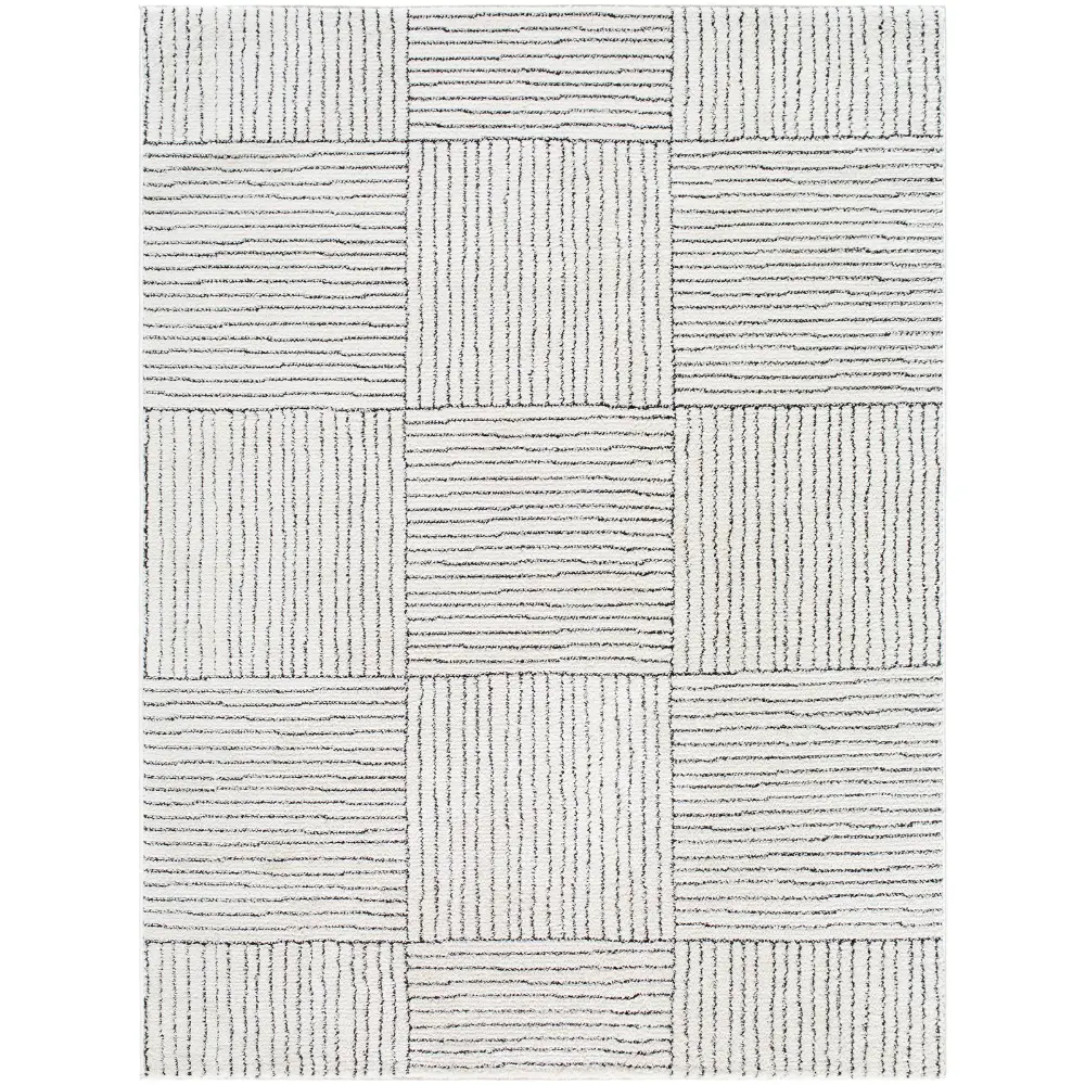Architect I Galey Alix X Livabliss Modern Scandi High Pile Ivory/Black Rug - Image 3