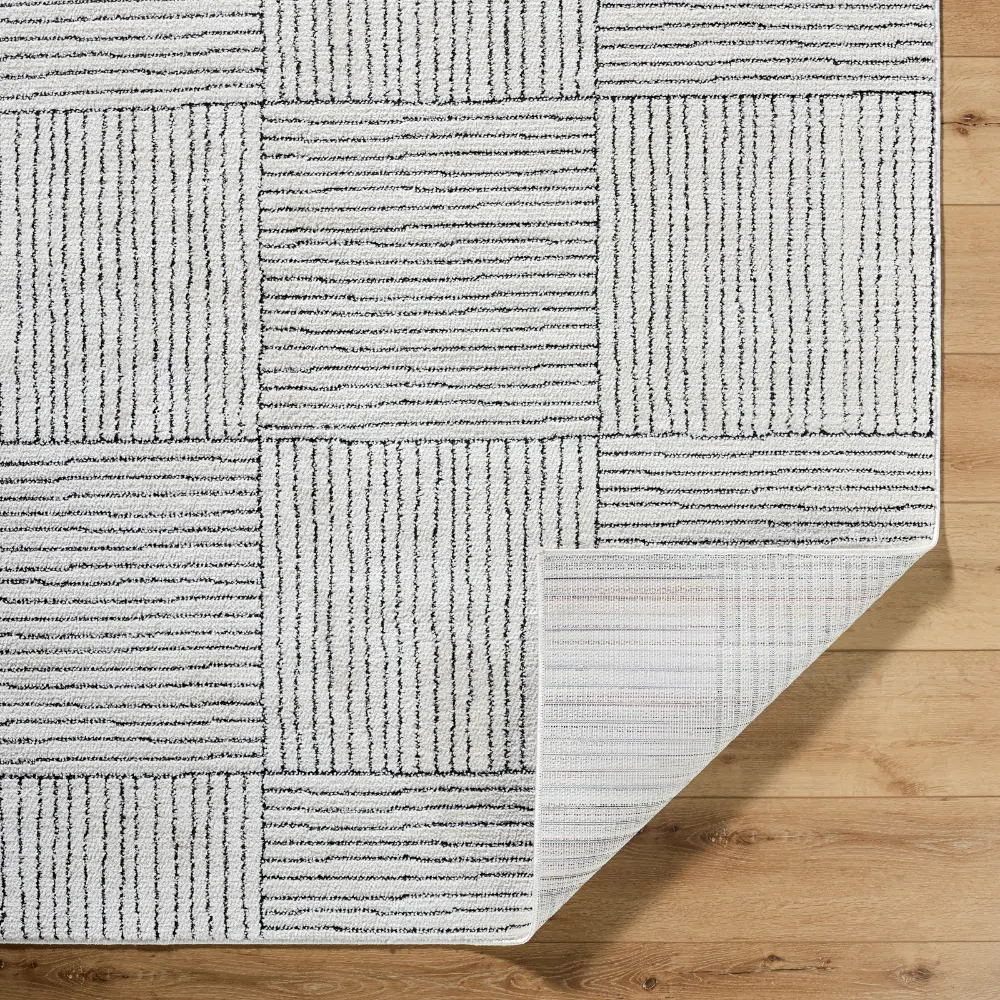 Architect I Galey Alix X Livabliss Modern Scandi High Pile Ivory/Black Rug - Image 5