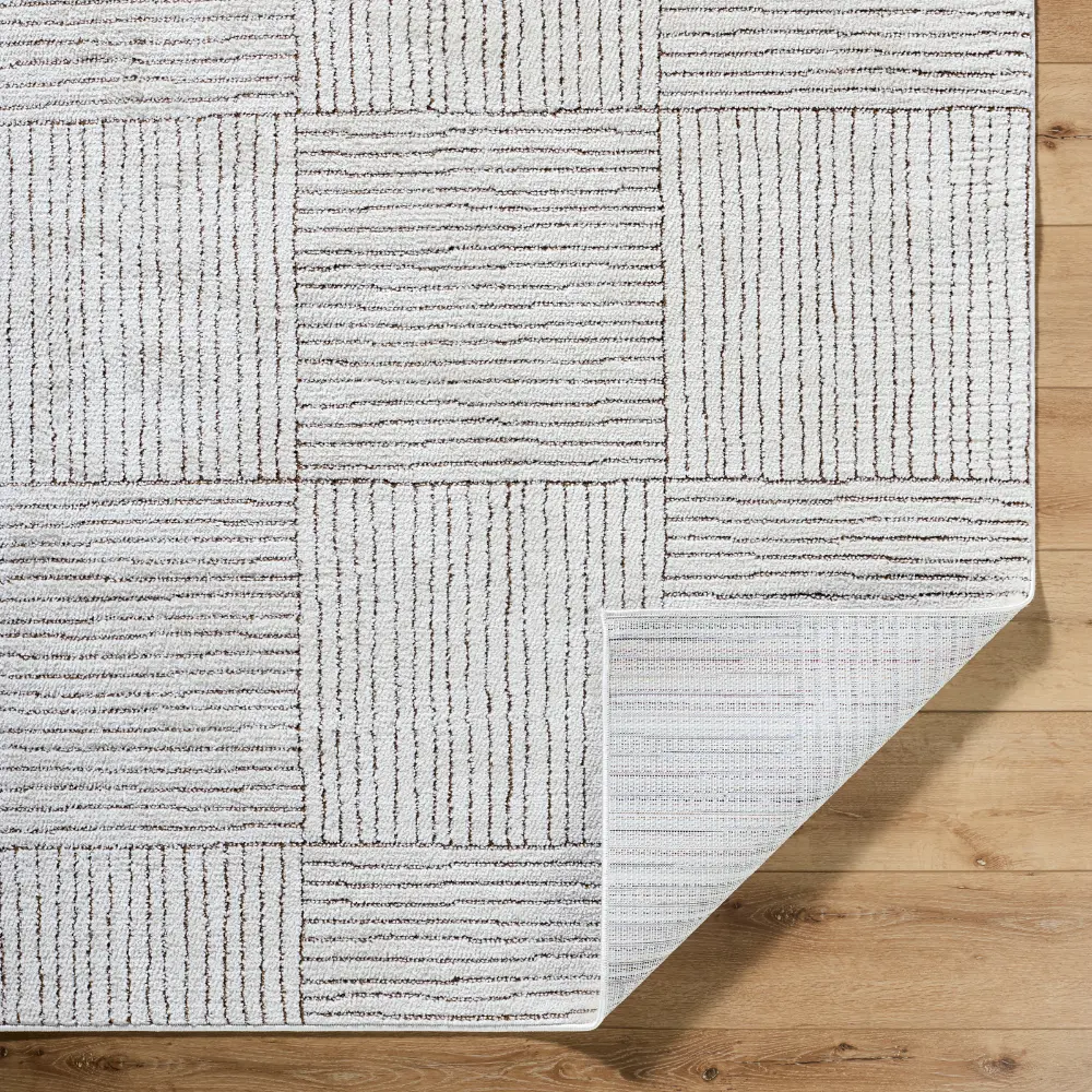 Architect II Galey Alix X Livabliss Modern Scandi High Pile Ivory/Dark Brown Rug - Image 4