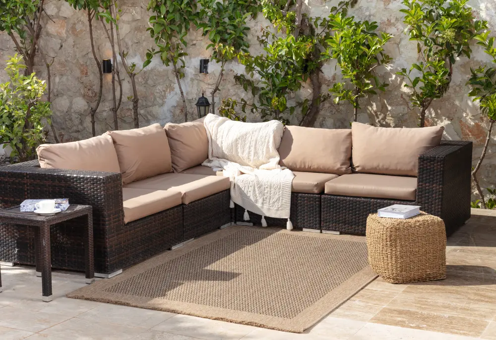 Lori In- & Outdoor Cottage Jute-Look Beige/Brown Rug - Image 10