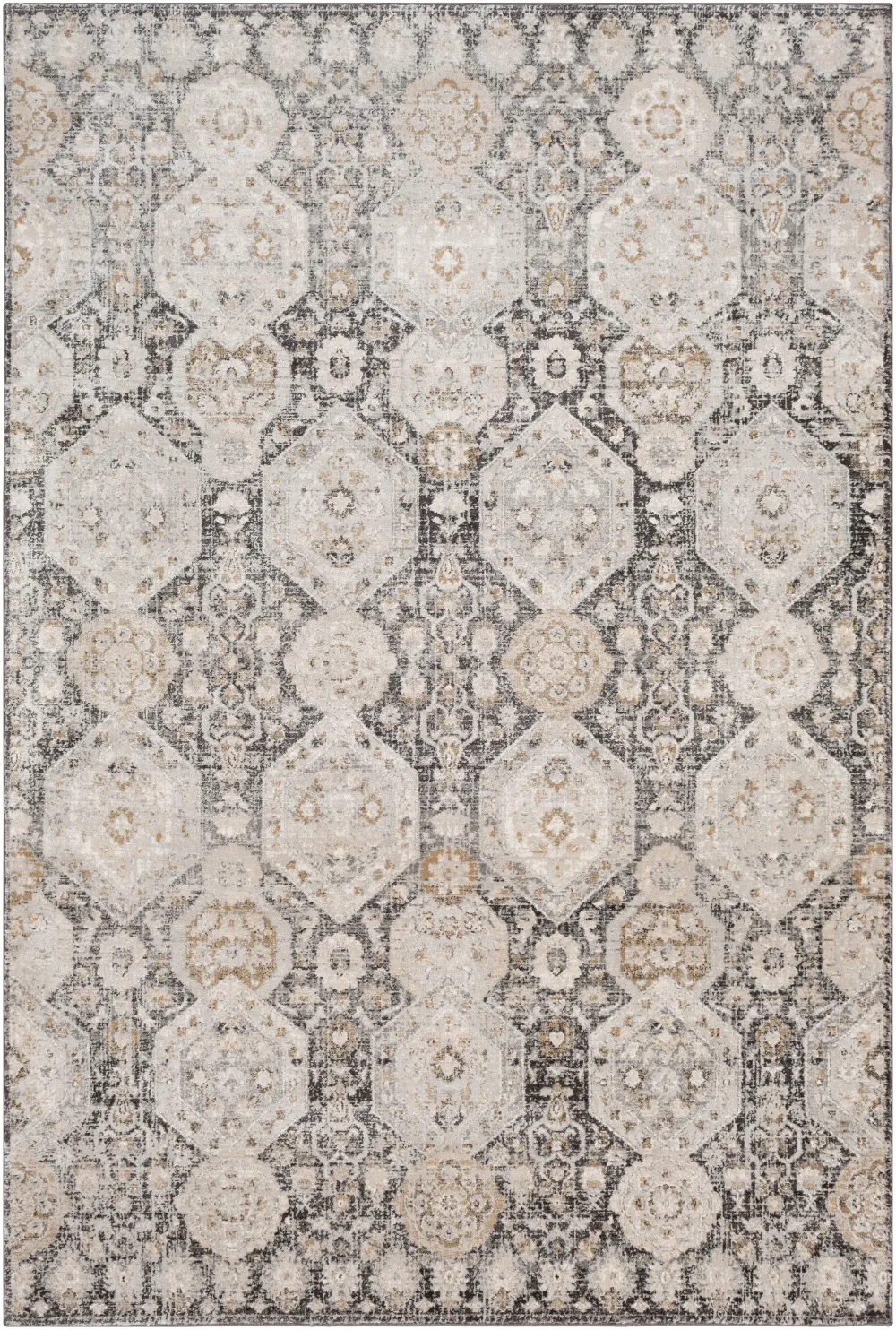 Lotus Vintage Oriental Boho Black Rug - Image 4