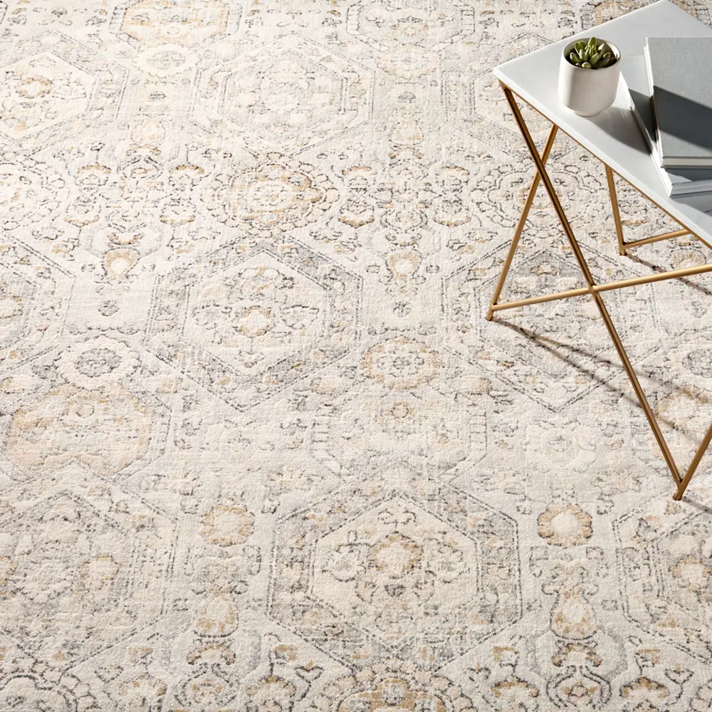 Lotus Vintage Oriental Boho Tan/Ivory Rug - Image 10