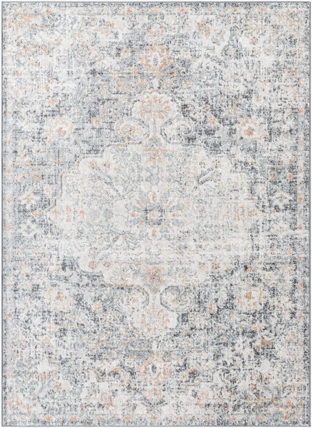 Lou Vintage Oriental Boho Blue Rug - Image 3