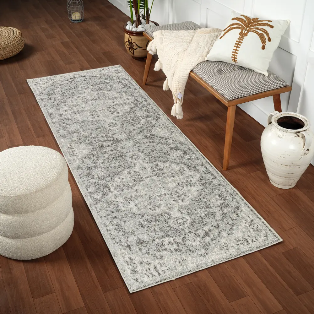 Lou Vintage Oriental Boho Black Rug - Image 6