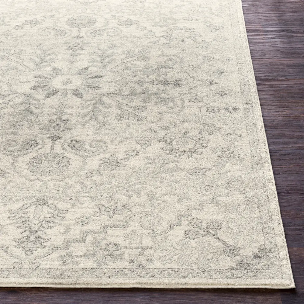 Lou Vintage Oriental Boho Light Beige Rug - Image 9