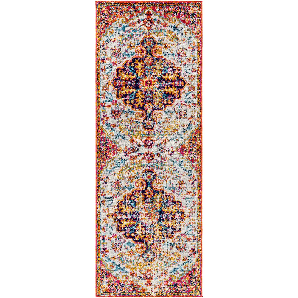 Lou Vintage Oriental Boho Neon Pink Rug - Image 4