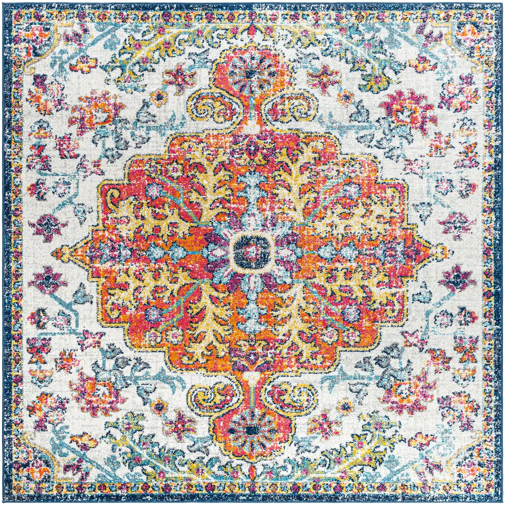Lou Vintage Oriental Boho Saffron/Navy Rug - Image 16