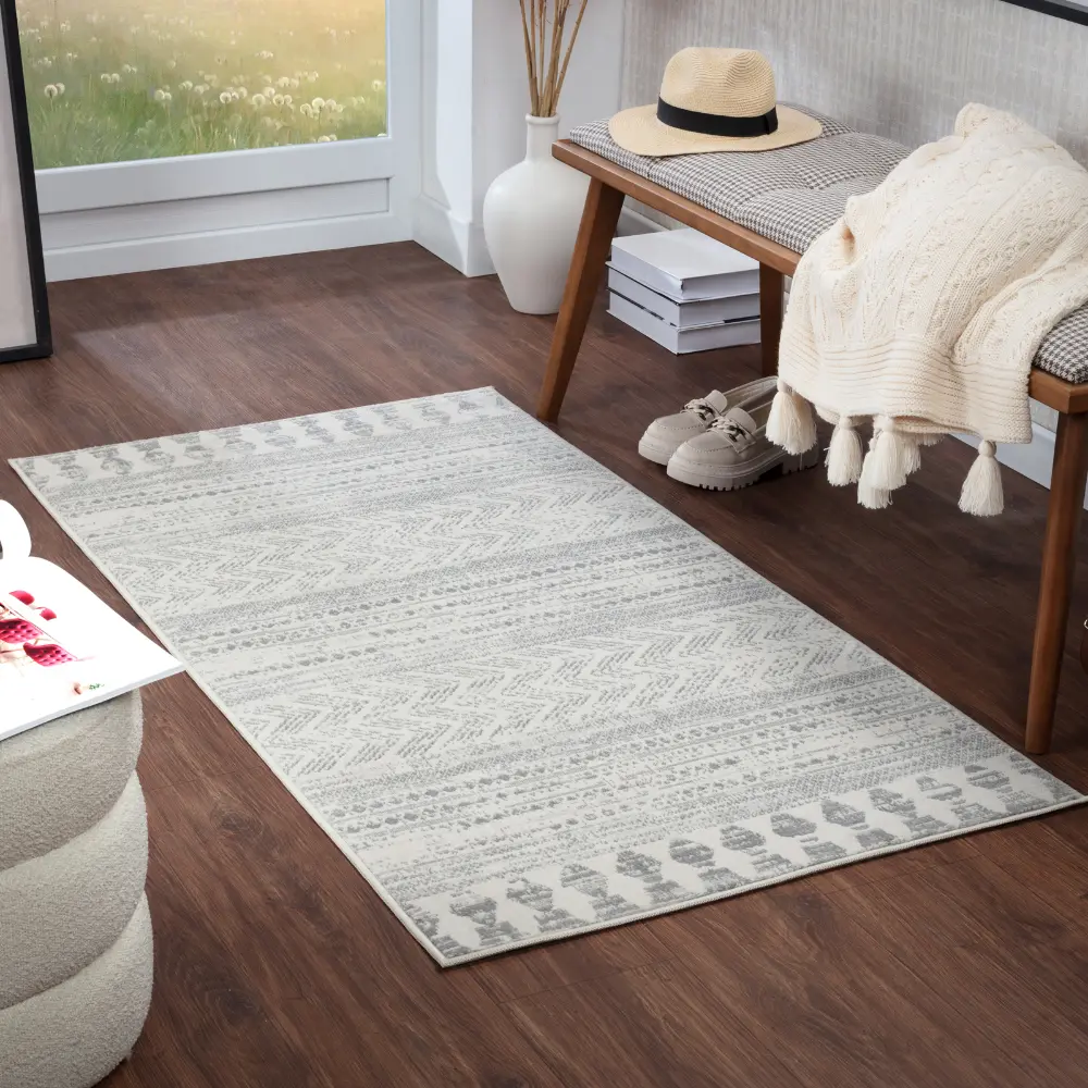 Louna Scandi Modern Grey/Taupe Rug - Image 3