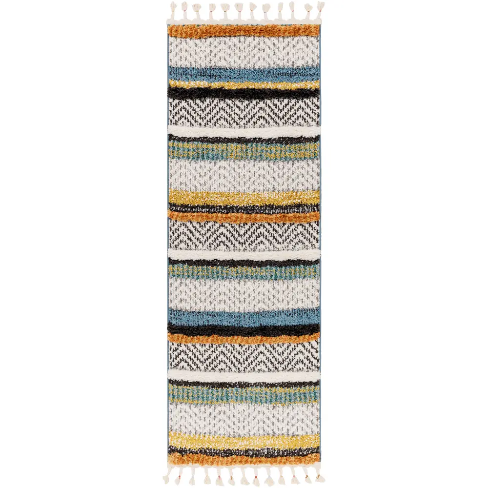 Luciana Shaggy Modern Boho Plush Pile Cream Rug - Image 10