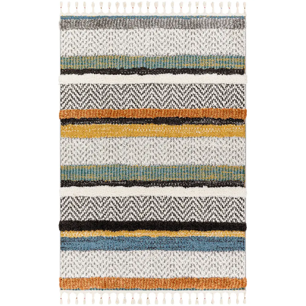 Luciana Shaggy Modern Boho Plush Pile Cream Rug - Image 8