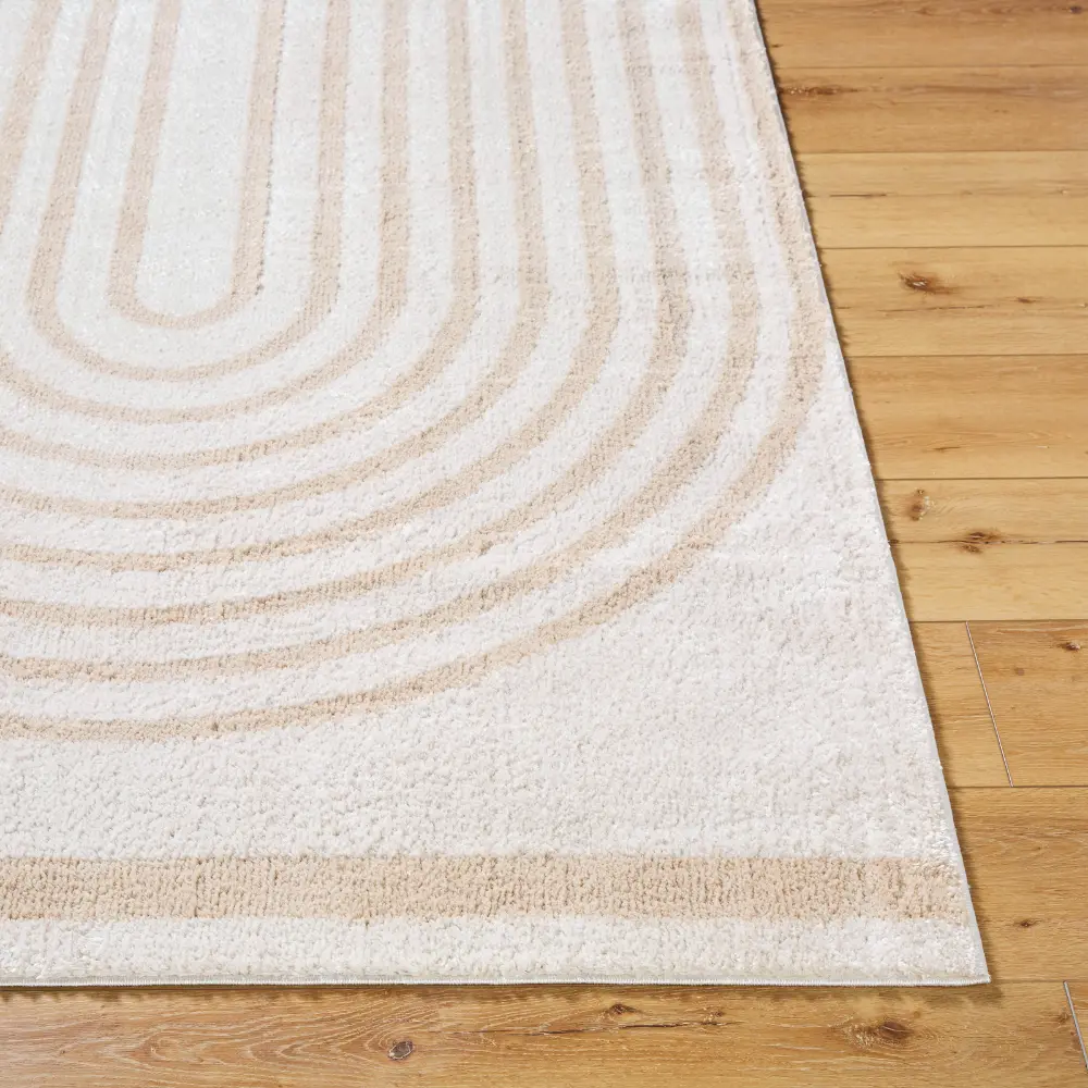 Lucile Machine Washable Modern Shaggy Beige Rug - Image 7