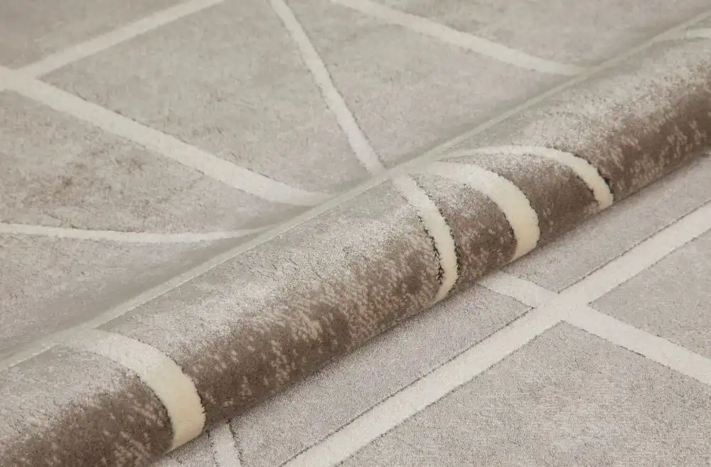 Lugano LUG02 Light Grey Ivory Rug - Image 3