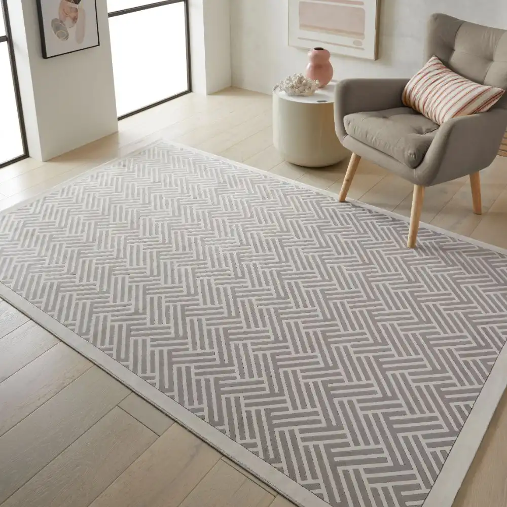 Lugano LUG03 Light Grey Ivory Rug