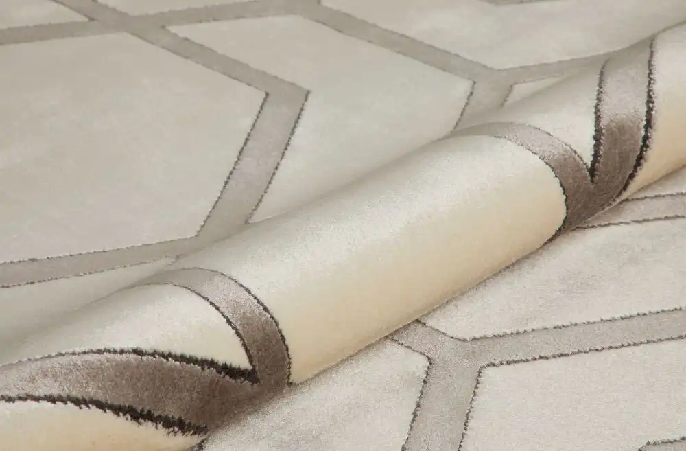Lugano LUG04 Ivory Light Grey Rug - Image 3