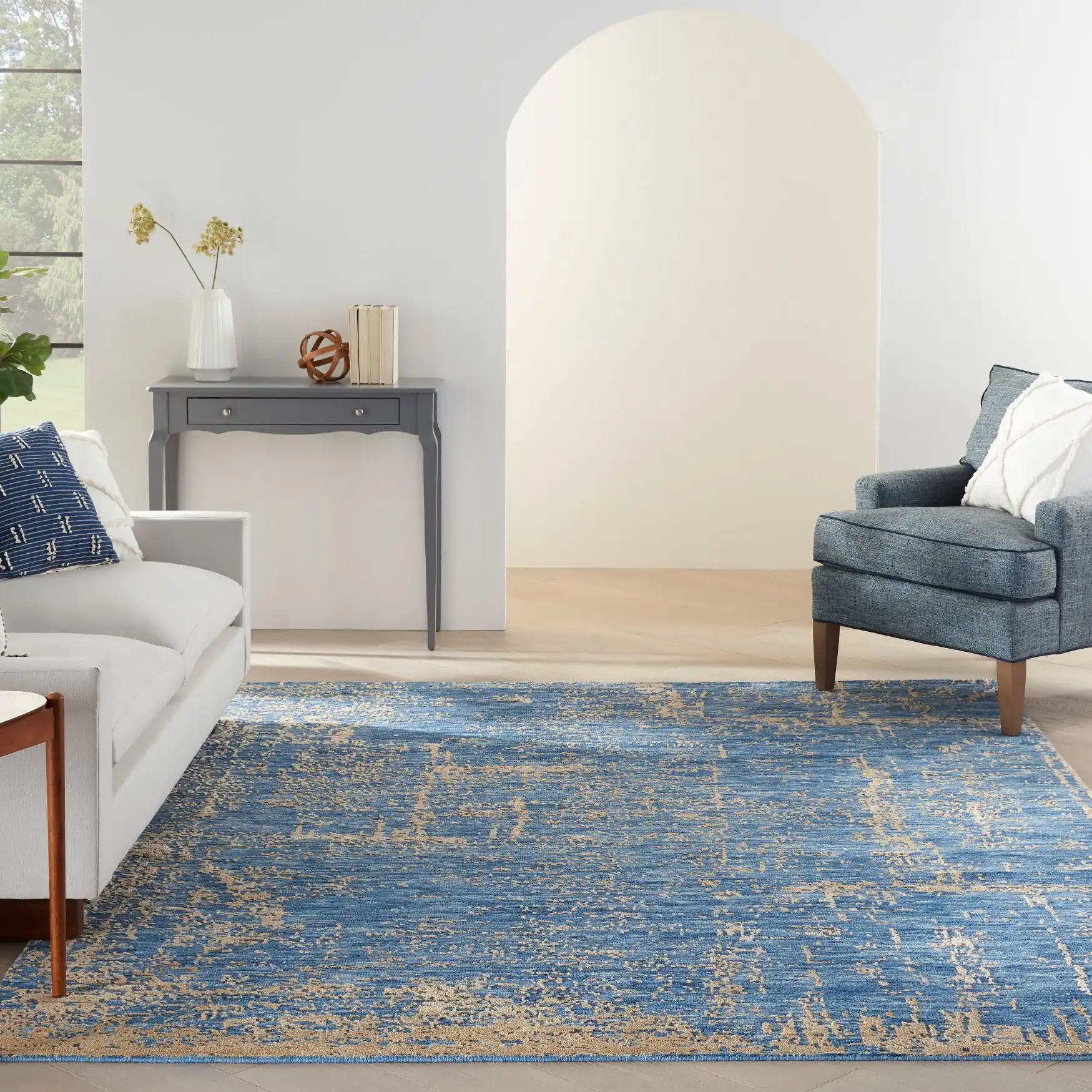 Luna LUN01 Dark Blue Mocha Rug - Image 5